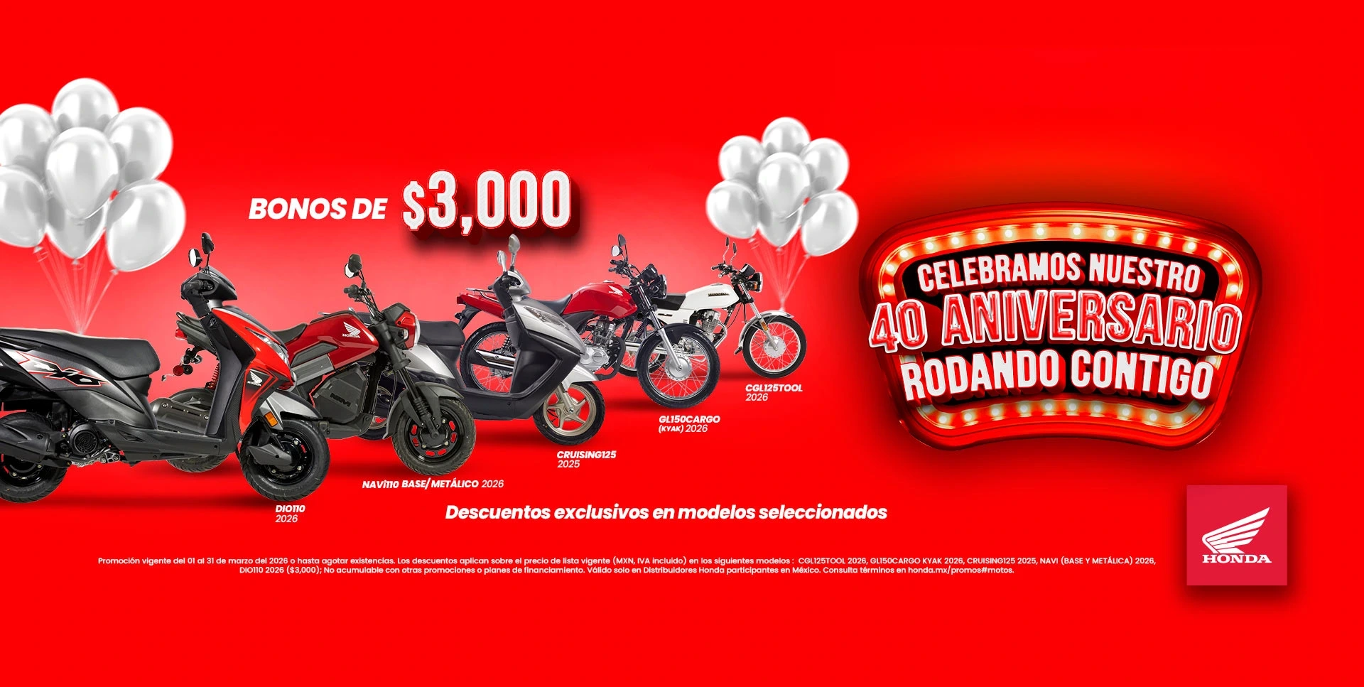 banner of HONDA ANIVERSARIO BONOS 2